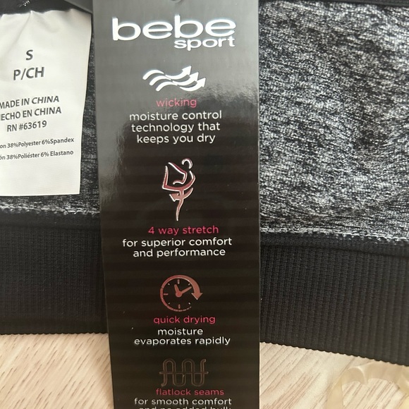 bebe  Mesh sports Bra -NWT - Picture 4 of 6